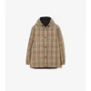 Reversible Check Nylon Hooded Jacket