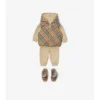 Reversible Check Nylon Padded Gilet