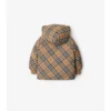 Reversible Check Nylon Puffer Jacket