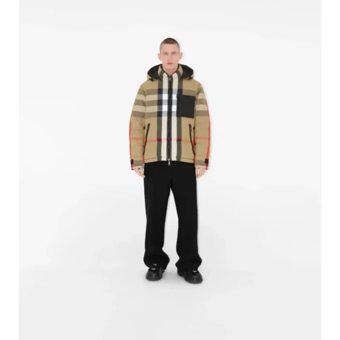 Reversible Check Puffer Jacket