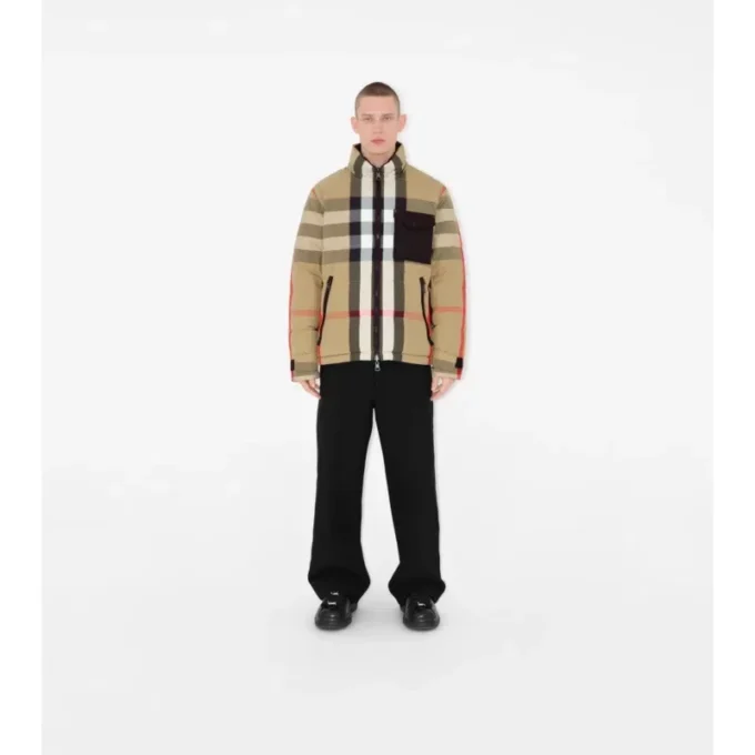 Reversible Check Puffer Jacket