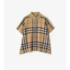 Reversible Check Wool Cape