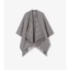 Reversible Check Wool Cape