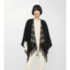Reversible Check Wool Cape