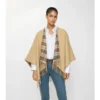 Reversible Check Wool Cape