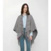 Reversible Check Wool Cape