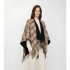 Reversible Check Wool Cape
