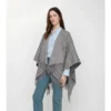 Reversible Check Wool Cape
