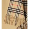 Reversible Check Wool Cape