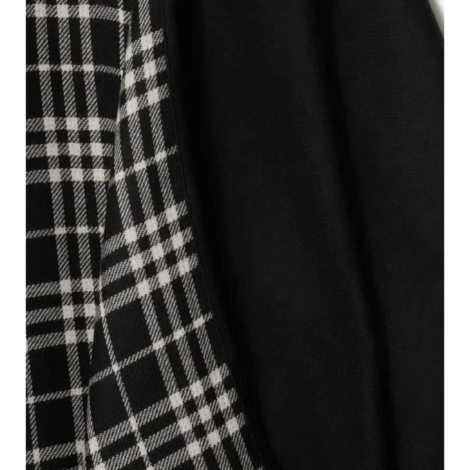 Reversible Check Wool Cape