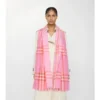 Reversible Check Wool Silk Scarf