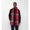 Reversible Check Wool Silk Scarf