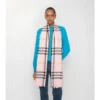Reversible Check Wool Silk Scarf