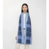 Reversible Check Wool Silk Scarf