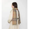 Reversible Check Wool Silk Scarf