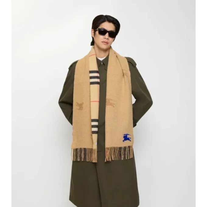 Reversible Ekd Check Cashmere Scarf