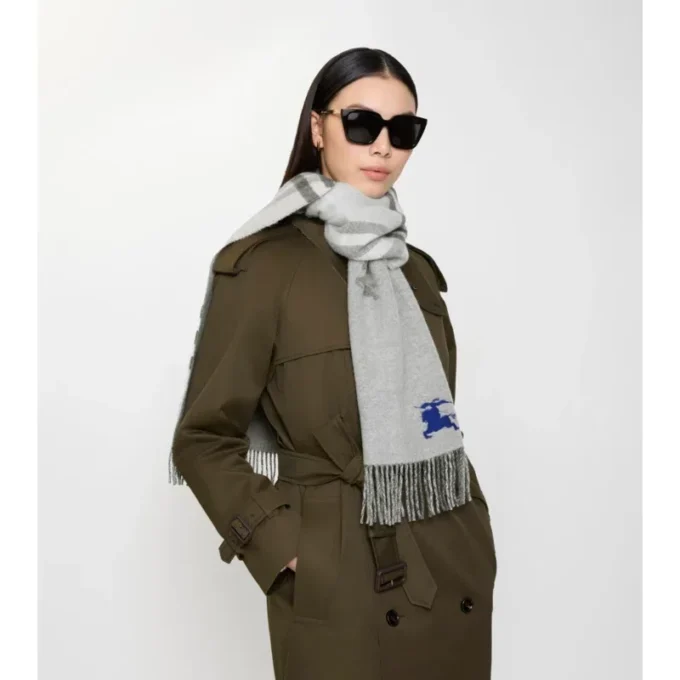 Reversible Ekd Check Cashmere Scarf
