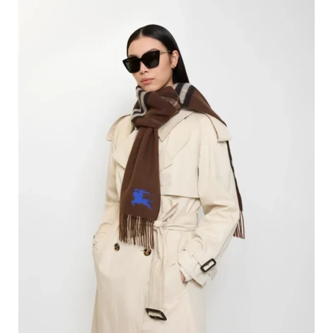 Reversible Ekd Check Cashmere Scarf