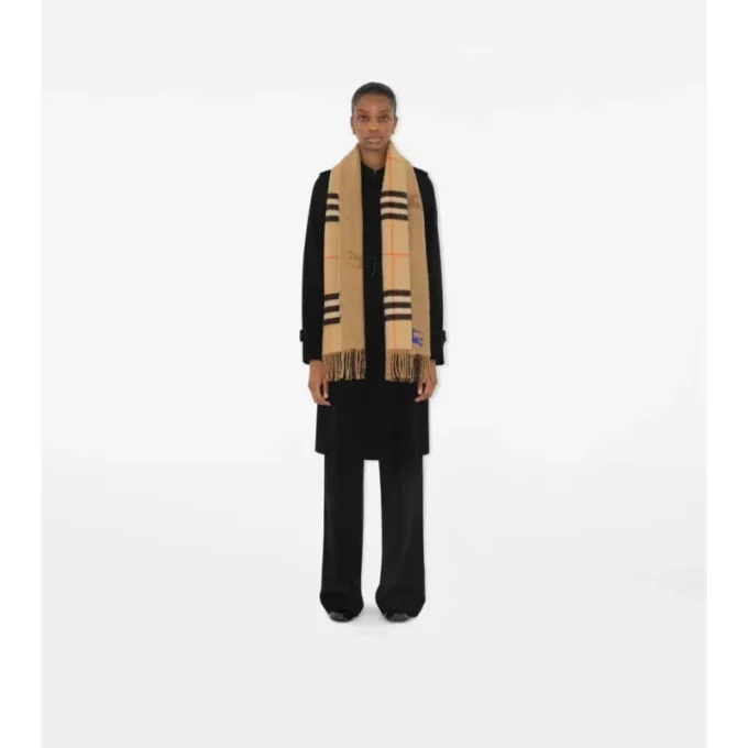 Reversible Ekd Check Cashmere Scarf