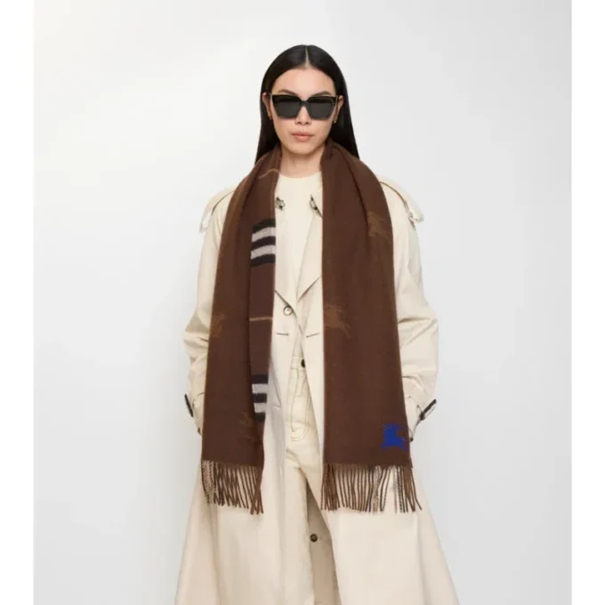 Reversible Ekd Check Cashmere Scarf