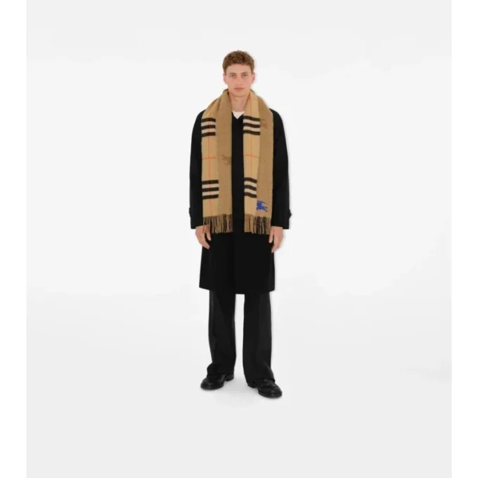 Reversible Ekd Check Cashmere Scarf