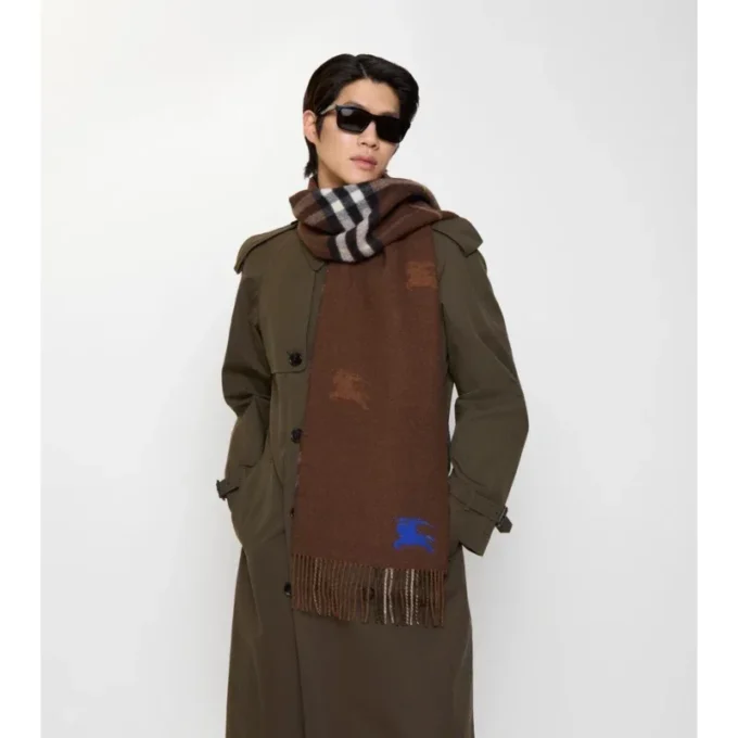 Reversible Ekd Check Cashmere Scarf