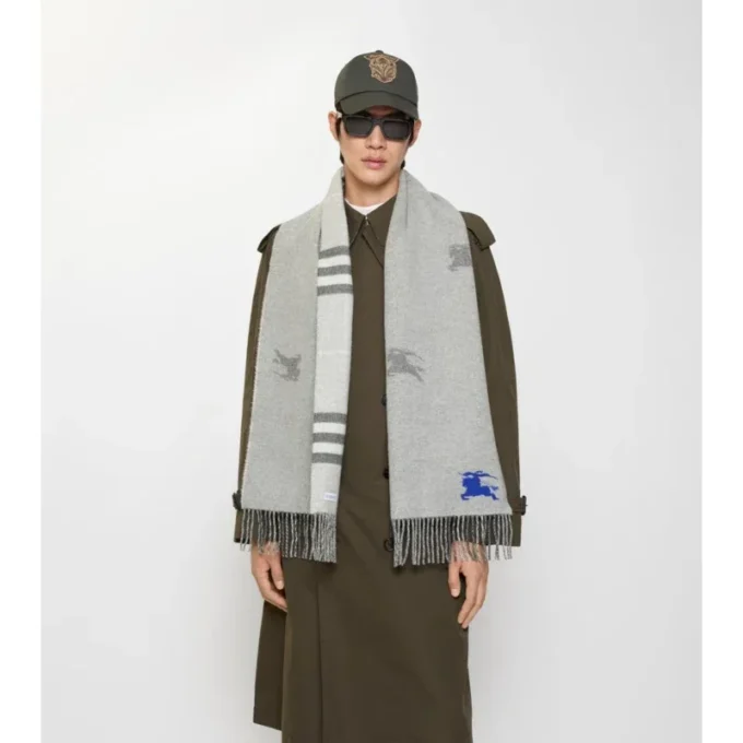 Reversible Ekd Check Cashmere Scarf
