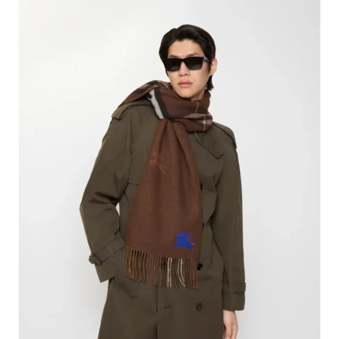 Reversible Ekd Check Cashmere Scarf