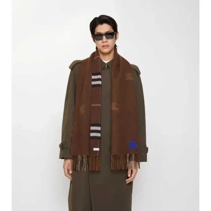 Reversible Ekd Check Cashmere Scarf