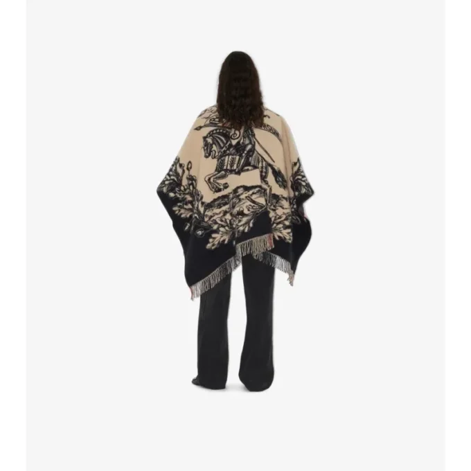 Reversible Ekd Check Wool Cape