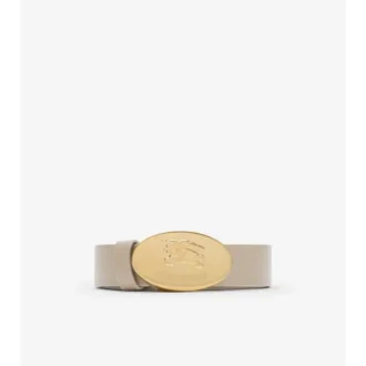 Reversible Leather Oval Knight Stamp Belt 