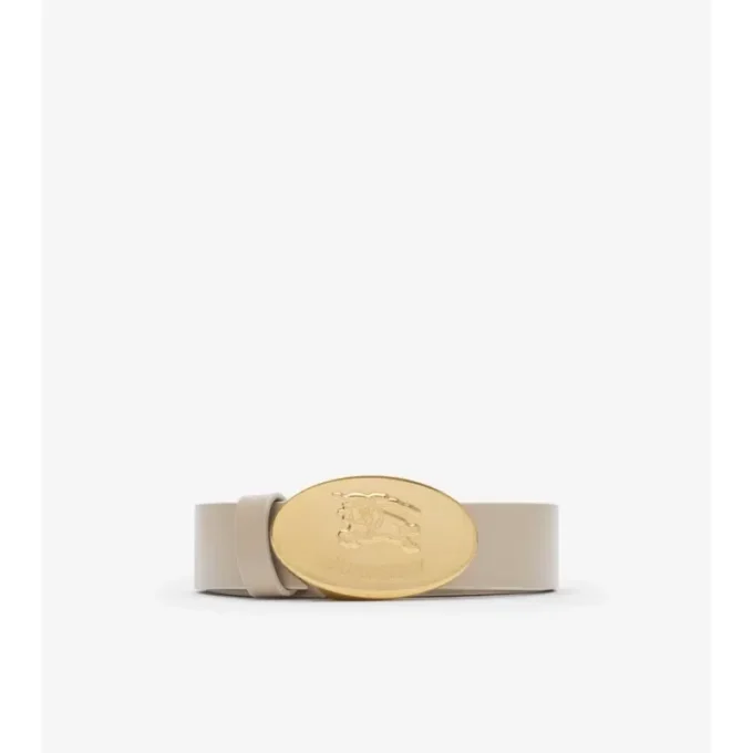 Reversible Leather Oval Knight Stamp Belt 