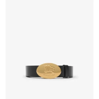Reversible Leather Oval Knight Stamp Belt 