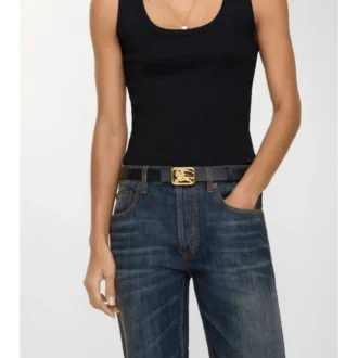 Reversible Leather Rider Belt 