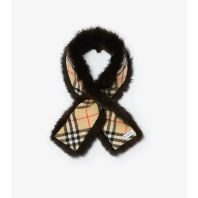 Reversible Shearling Scarf