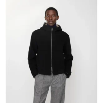 Reversible Wool Hooded Jacket