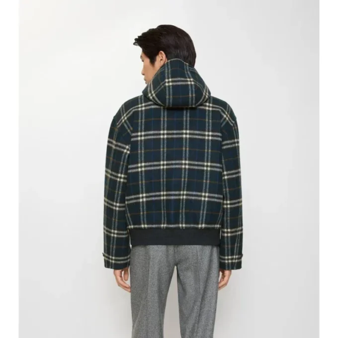 Reversible Wool Hooded Jacket