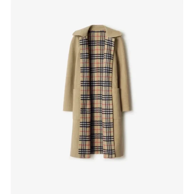 Reversible Wool Wrap Coat