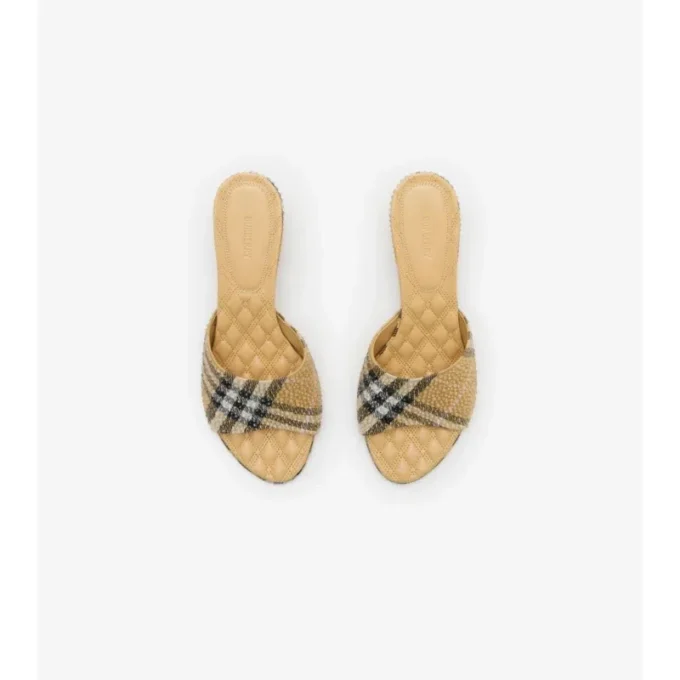 Rhinestone Check Sloane Mules