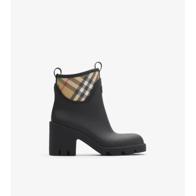 Rubber Marsh Stamp Heeled Low Boots 