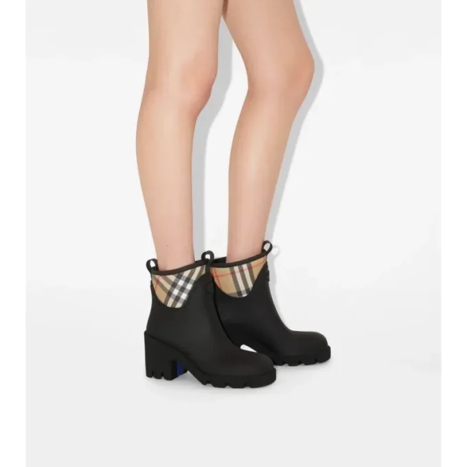 Rubber Marsh Stamp Heeled Low Boots 
