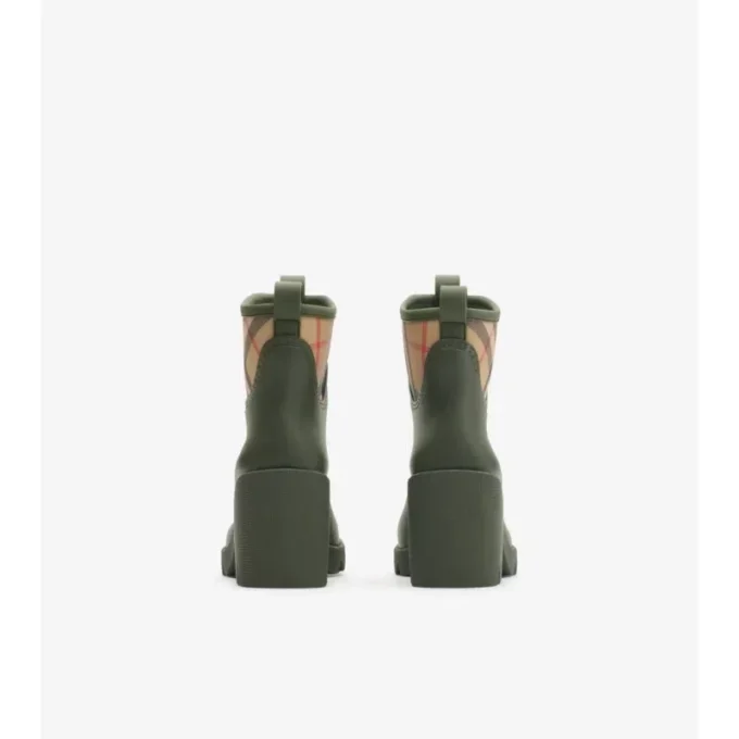Rubber Marsh Stamp Heeled Low Boots 