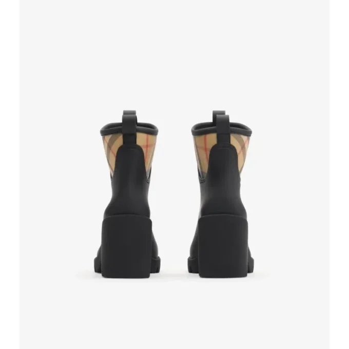 Rubber Marsh Stamp Heeled Low Boots 
