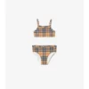 Ruffe Trim Check Bikini