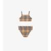 Ruffe Trim Check Bikini