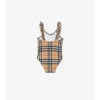 Ruffle Trim Check Swimsuit