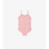 Ruffle Trim Check Swimsuit