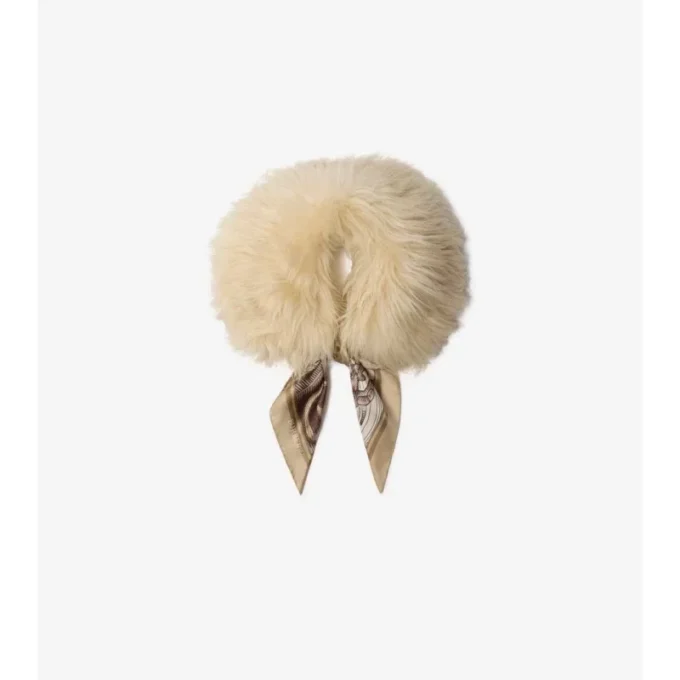 Scarf Trim Shearling Collar