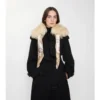 Scarf Trim Shearling Collar