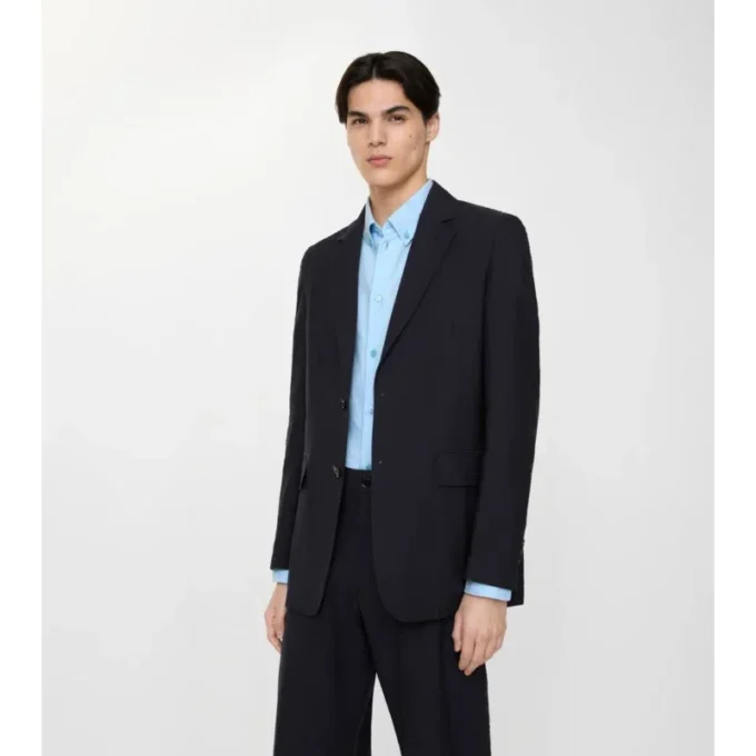 Seersucker Cotton Linen Tailored Jacket